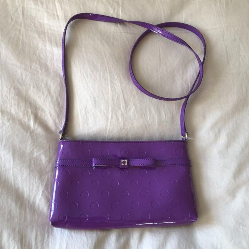 Kate Spade Purple Vinyl Crossbody Bag